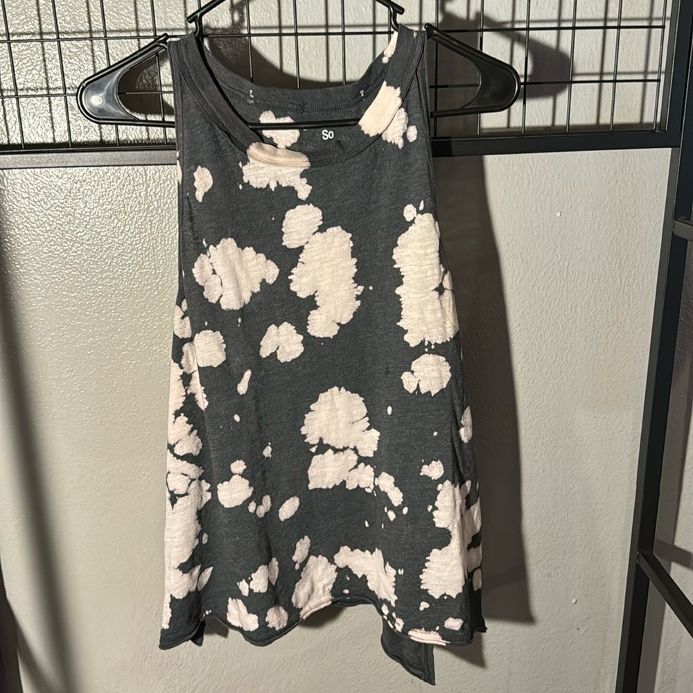 SO bleach wash tank top
